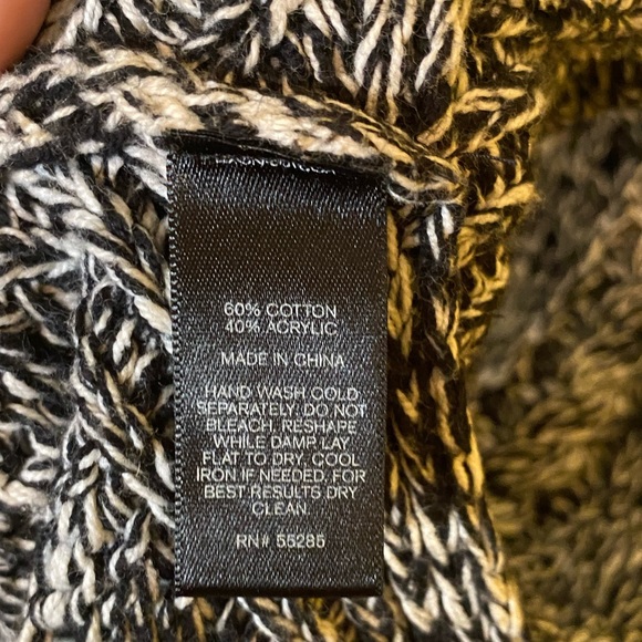 Express Women’s Black White Tunic High Low Sweater Size Small Oversized - Picture 8 of 9